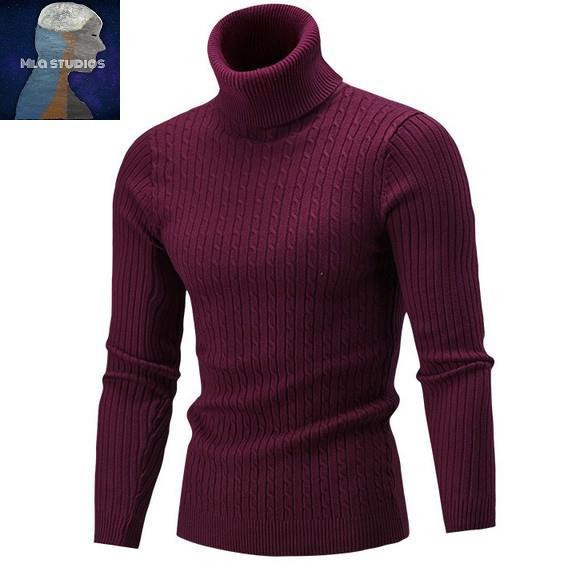 Moderns vīriešu džemperis ar polo apkakli-vairākās krāsās