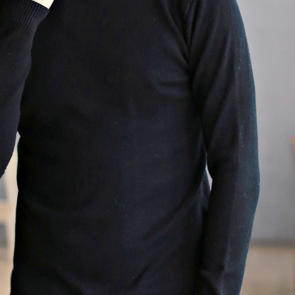 Alkalmi férfi pulóver polo galléros sima modellel