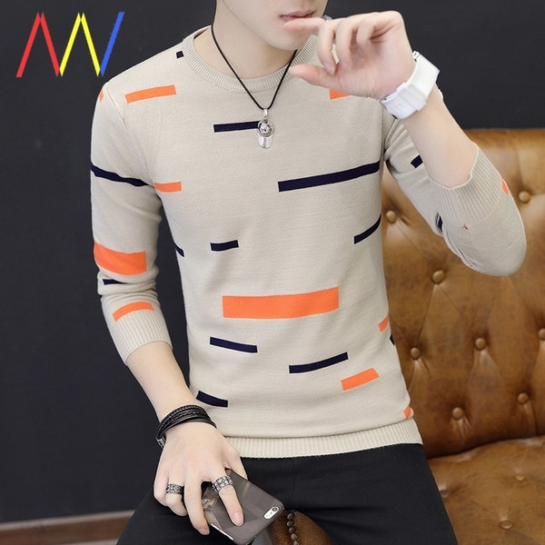 Kötött pulóver ovális nyakkivágással férfiaknak