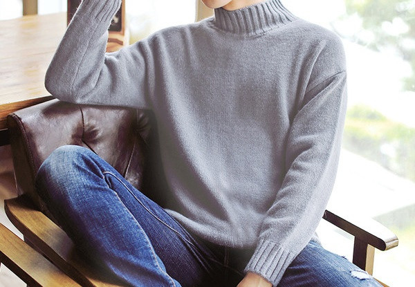 Modern férfi pulóver sima modell