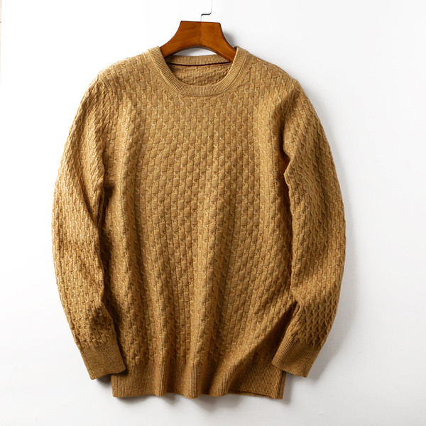 Alkalmi férfi pulóver barna színben