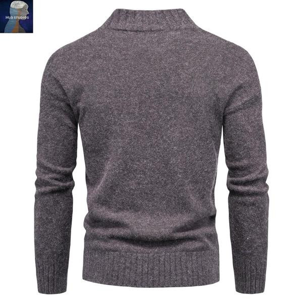 Ležeran muški pulover s poluvisokom kragnom