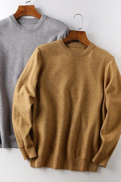 Alkalmi férfi meleg pulóver hosszú ujjal