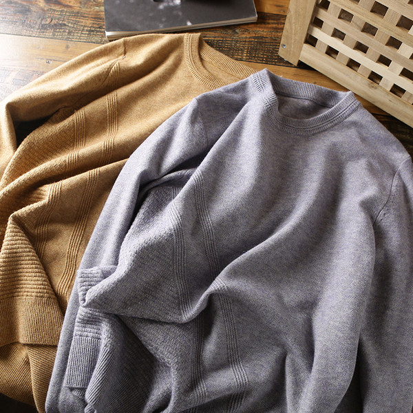 Alkalmi férfi meleg pulóver hosszú ujjal