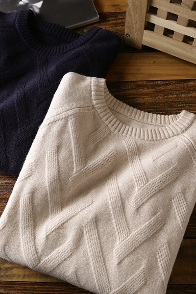 Kötött férfi meleg alkalmi pulóver