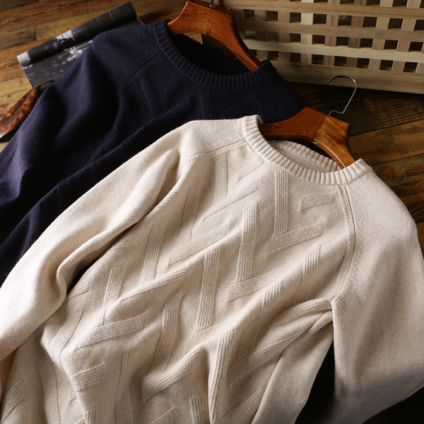 Kötött férfi meleg alkalmi pulóver