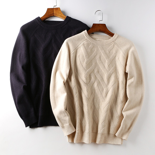 Kötött férfi meleg alkalmi pulóver