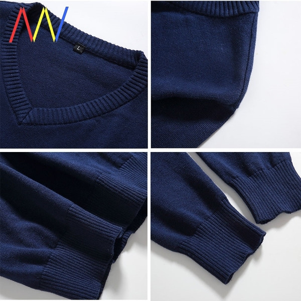 Őszi-téli pulóver spitz nyakkivágással