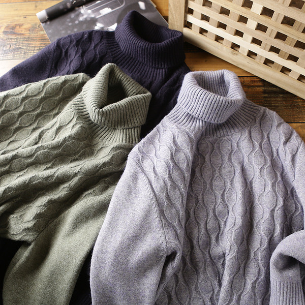 Muški zimski pulover s visokim ovratnikom