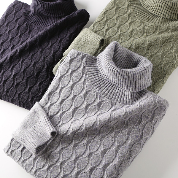 Muški zimski pulover s visokim ovratnikom