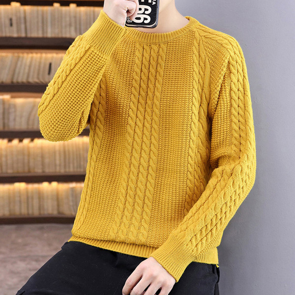 Férfi topikus pulóver ovális nyakkivágással, sima modell