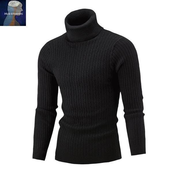 Muški moderan džemper s polo kragnom i dugim rukavima
