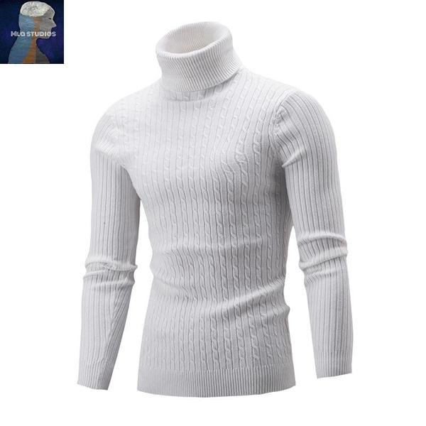 Muški moderan džemper s polo kragnom i dugim rukavima