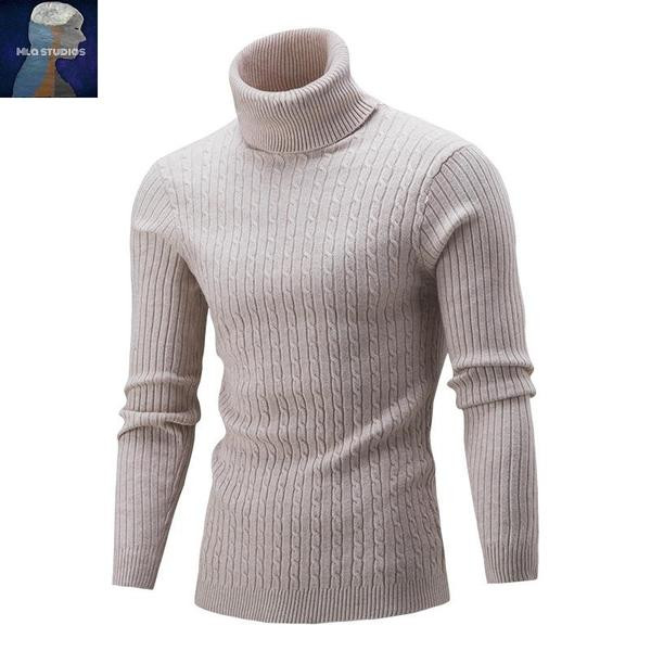 Muški moderan džemper s polo kragnom i dugim rukavima