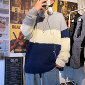 Férfi kötött pulóver hosszú ujjal