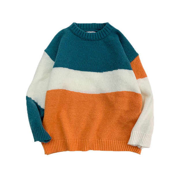 Férfi kötött pulóver hosszú ujjal