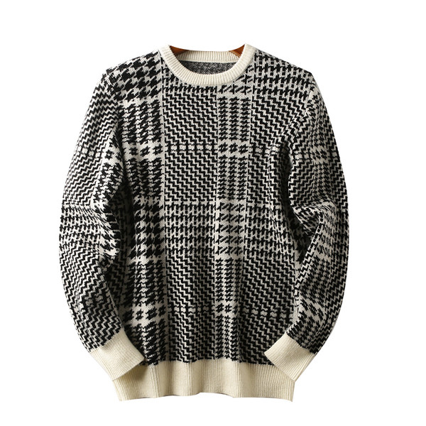 Moderan muški džemper s uzorkom i dugim rukavima