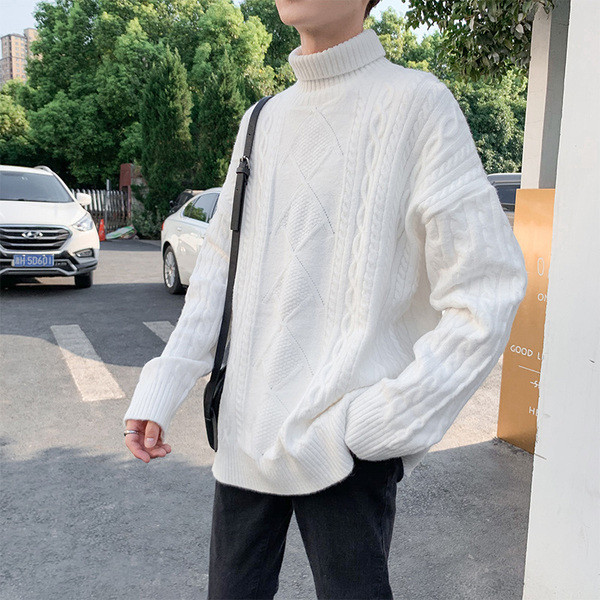 Férfi hétköznapi pulóver széles modell