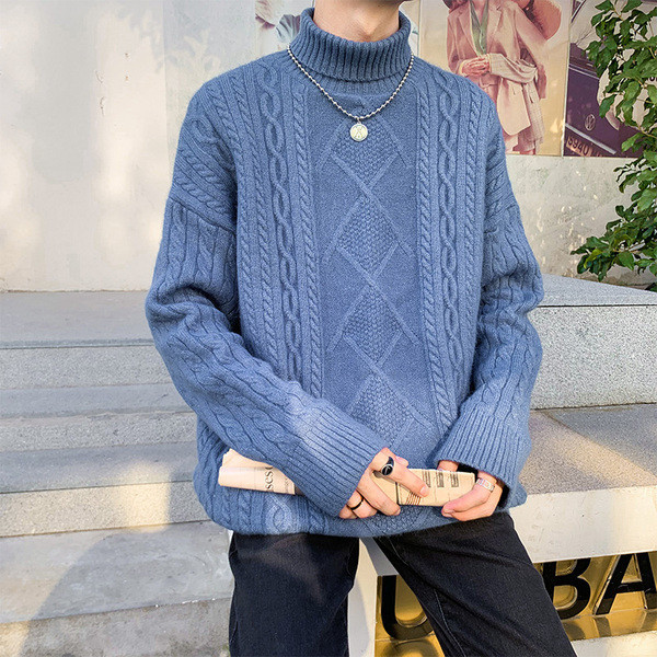 Férfi hétköznapi pulóver széles modell