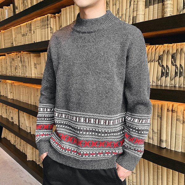 Laisvalaikio vyriškas megztinis su raštu