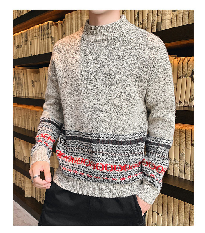 Laisvalaikio vyriškas megztinis su raštu