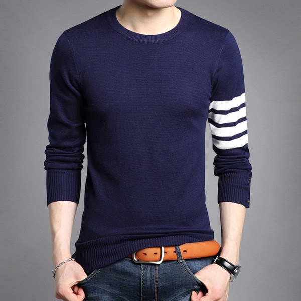 Őszi vékony pulóver ovális nyakkivágással