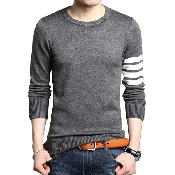 Őszi vékony pulóver ovális nyakkivágással