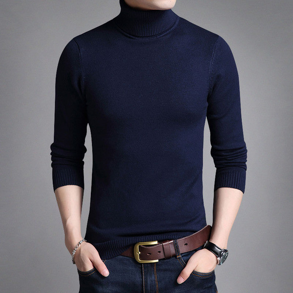 Testhezálló férfi pulóver pólógallérral