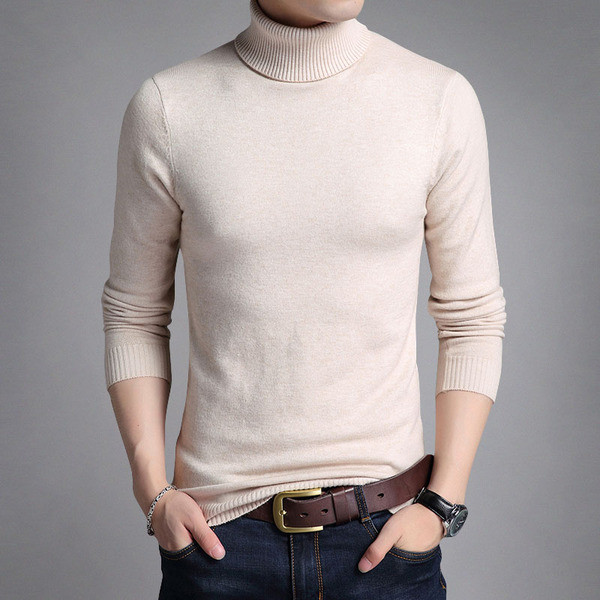 Testhezálló férfi pulóver pólógallérral