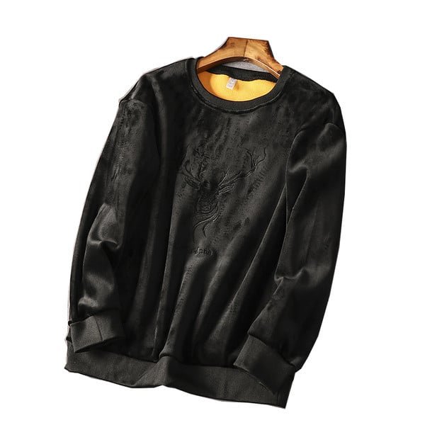 Férfi bársony pulóver szarvassal