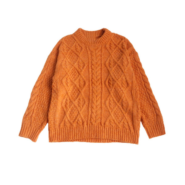 Férfi téli pulóver ovális nyakkivágással, széles modellel