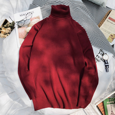 Παχύ χειμερινό πουλόβερ για άνδρες με γιακά