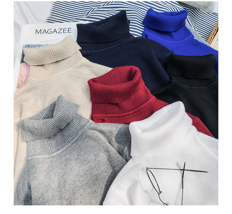 Παχύ χειμερινό πουλόβερ για άνδρες με γιακά