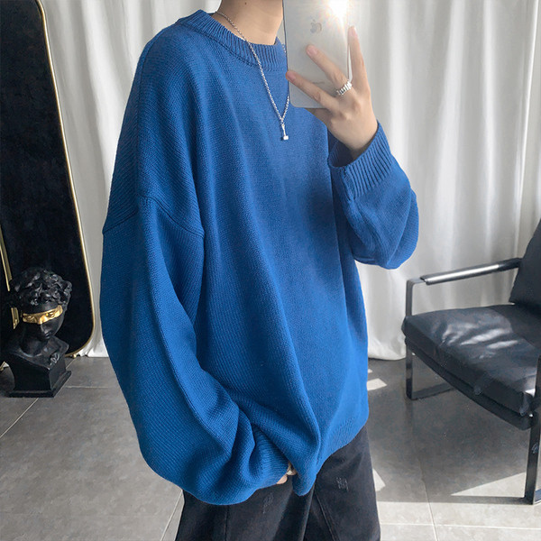 Ühevärviline meeste kampsun - tasuta mudel