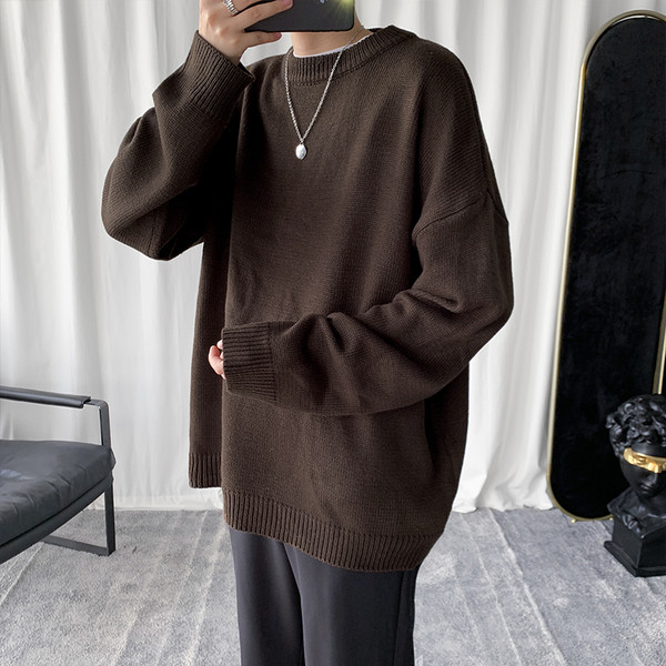 Ühevärviline meeste kampsun - tasuta mudel