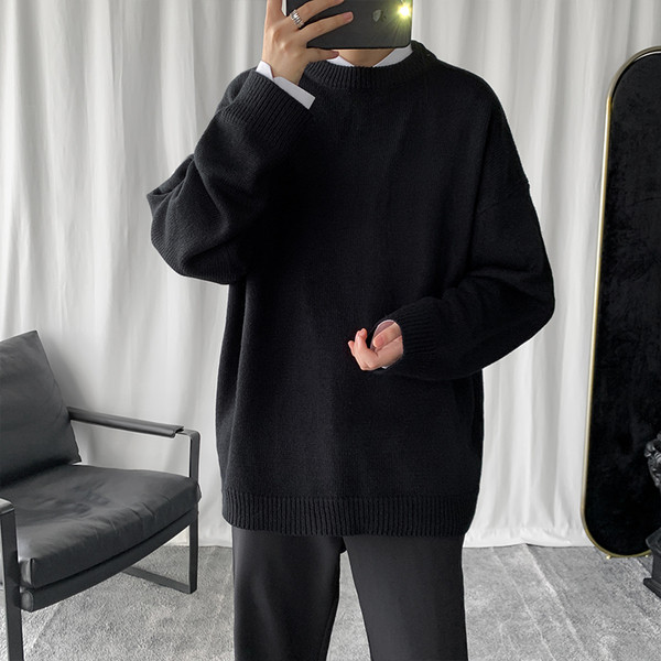 Ühevärviline meeste kampsun - tasuta mudel