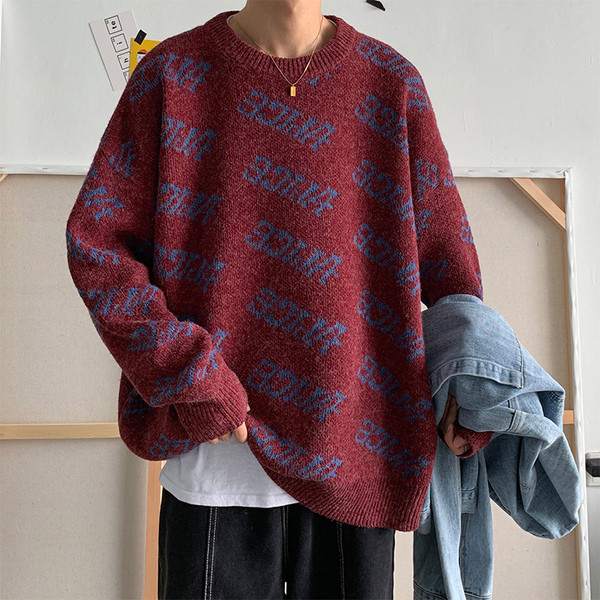 Lezser férfi téli pulóver hosszú ujjal