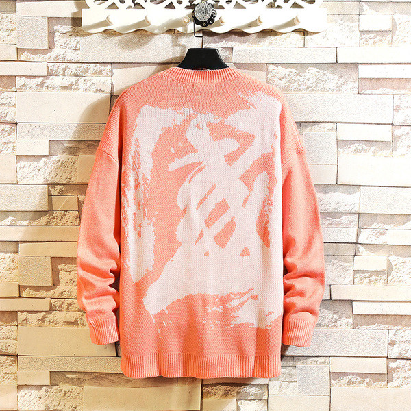 Férfi pulóver széles modellje irizáló színekben