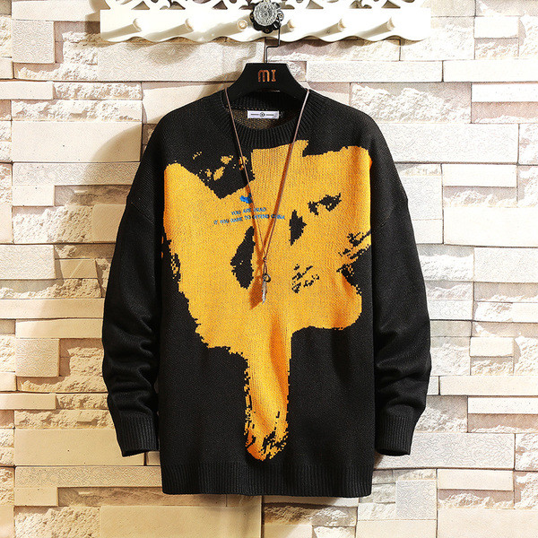 Férfi pulóver széles modellje irizáló színekben