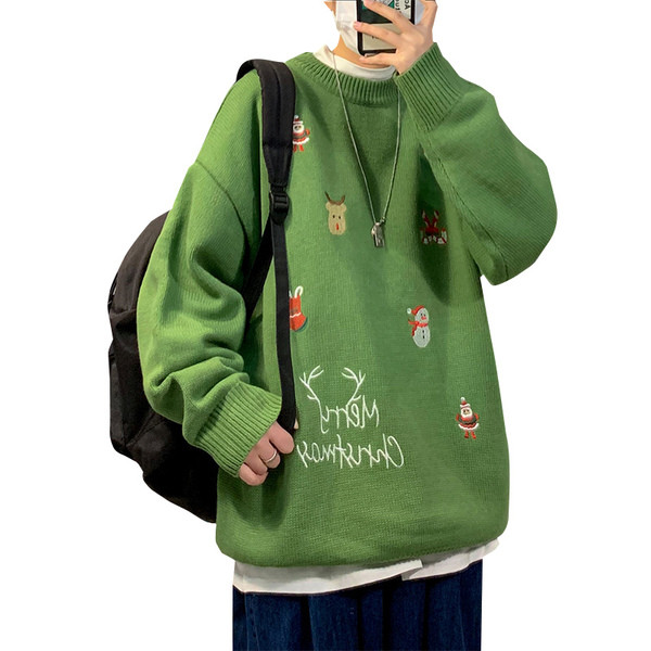 Ingyenes modell férfi téli pulóver karácsonyi motívumokkal