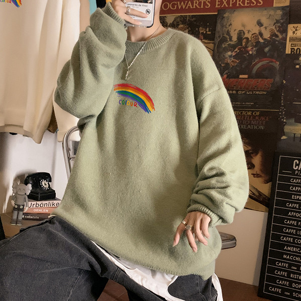 Vastag férfi pulóver - széles modell