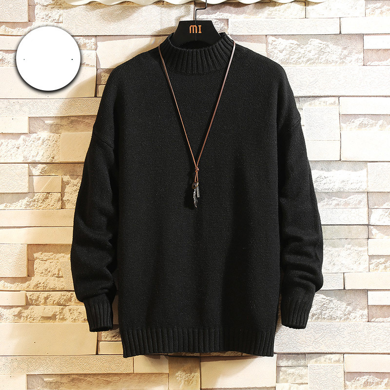 Vastag téli pulóver pólógallérral - széles modell