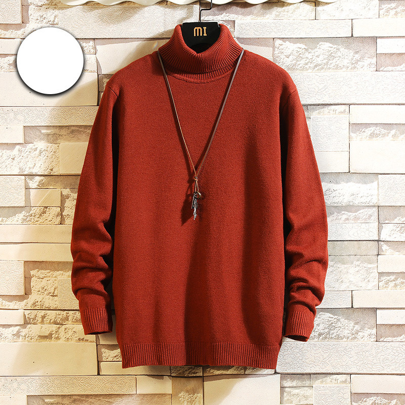 Vastag téli pulóver pólógallérral - széles modell