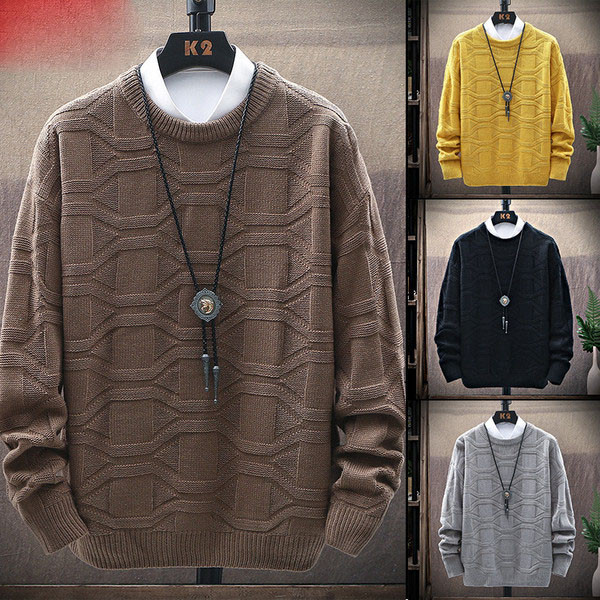 Ανδρικό πουλόβερ με μακριά μανίκια