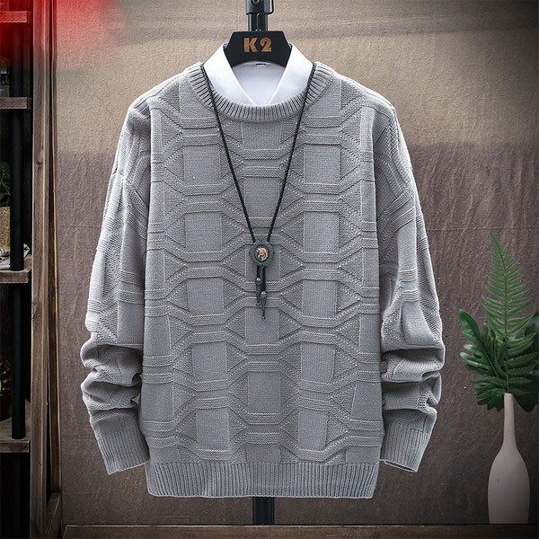 Ανδρικό πουλόβερ με μακριά μανίκια