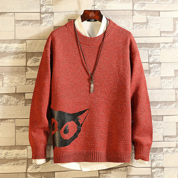 Kötött téli pulóver rátéttel