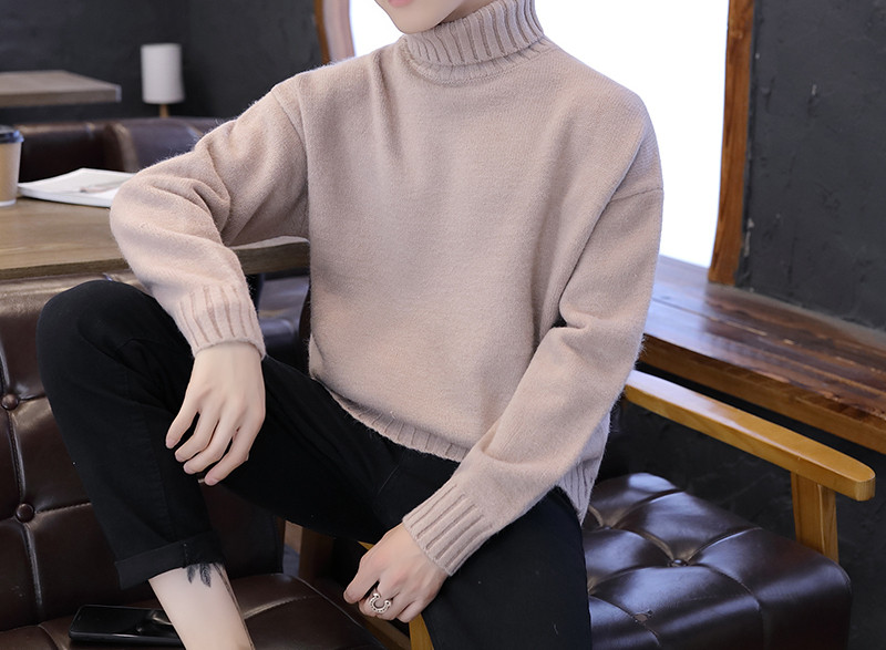 Férfi pulóver magas vagy félmagas gallérral