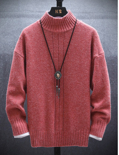 Ανδρικό χειμερινό πουλόβερ με κολάρο 