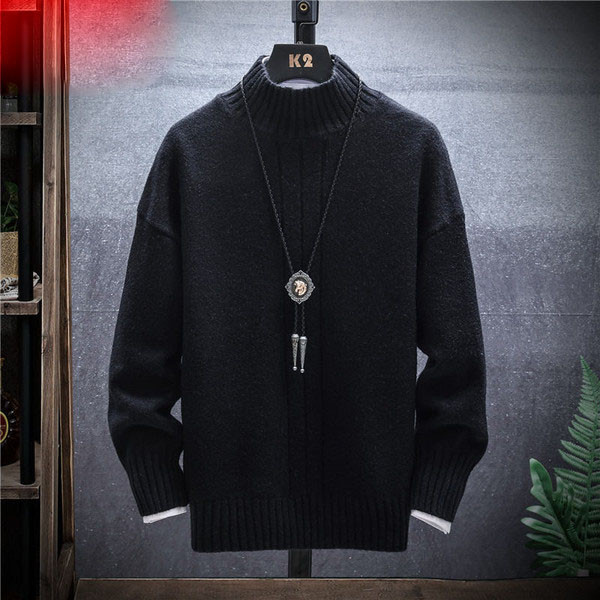 Ανδρικό χειμερινό πουλόβερ με κολάρο 