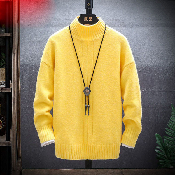 Ανδρικό χειμερινό πουλόβερ με κολάρο 